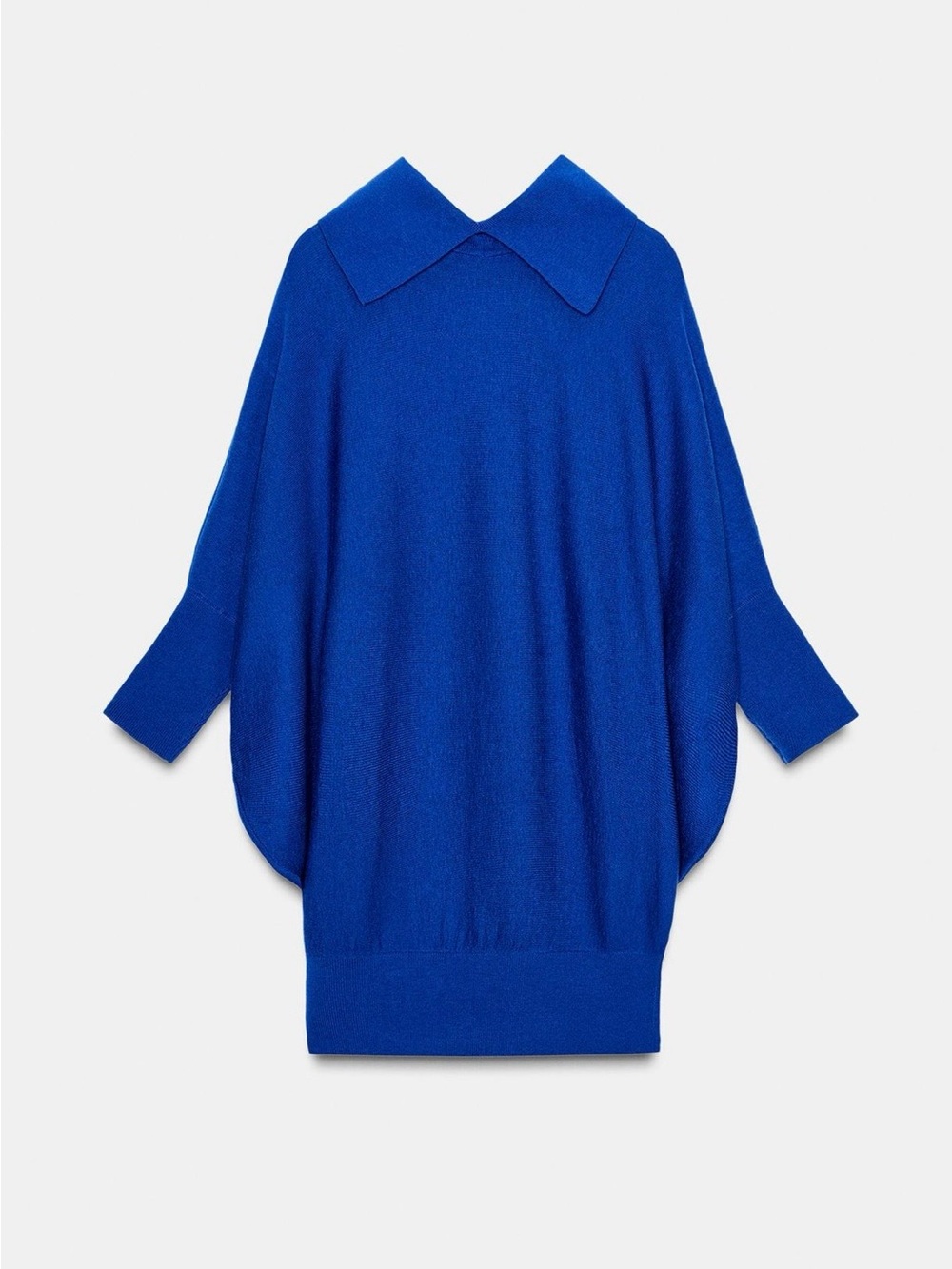 Zara Elegant Blue Turtleneck Sweater Dress - Picture 5 of 6